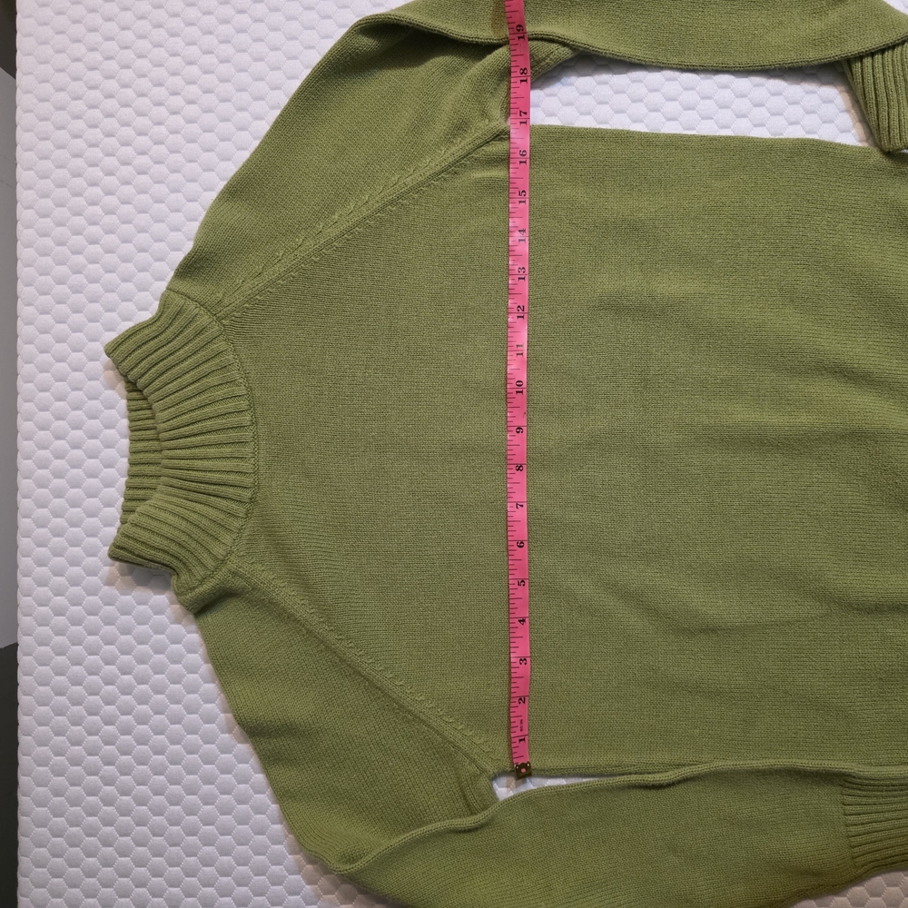 JEANNE PIERRE Lime Green Turtleneck Sweater - Picture 3 of 5